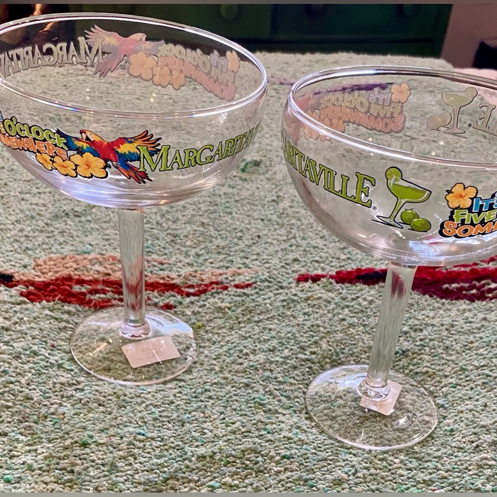 2 Margaritaville Margarita Glasses